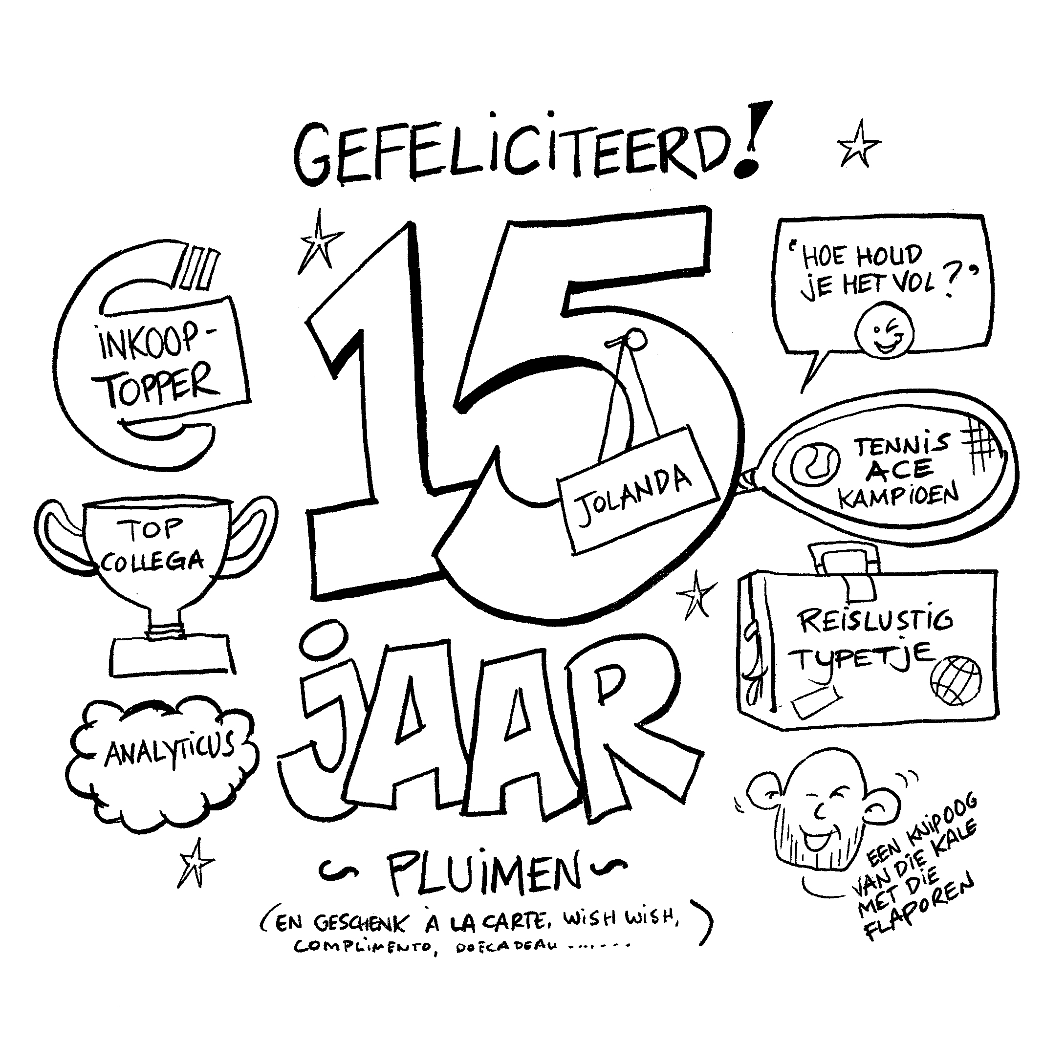 Illustratie - 15-jarig werkjubileum