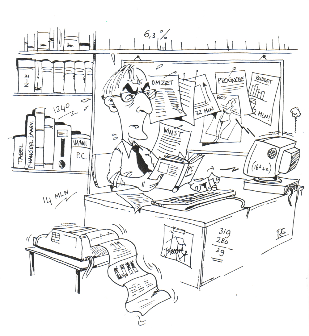 Illustratie - Financiële man