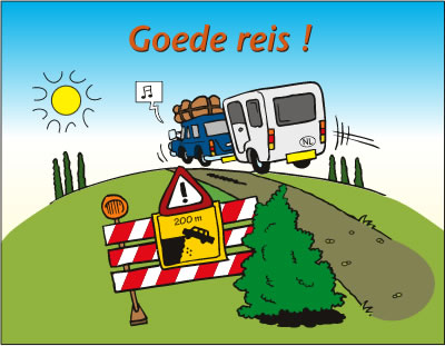 Illustratie - Wenskaart Fijne vakantie