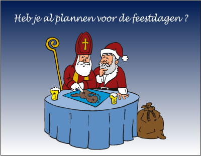 Illustratie - Feestdagen Sinterklaas en Kerstman
