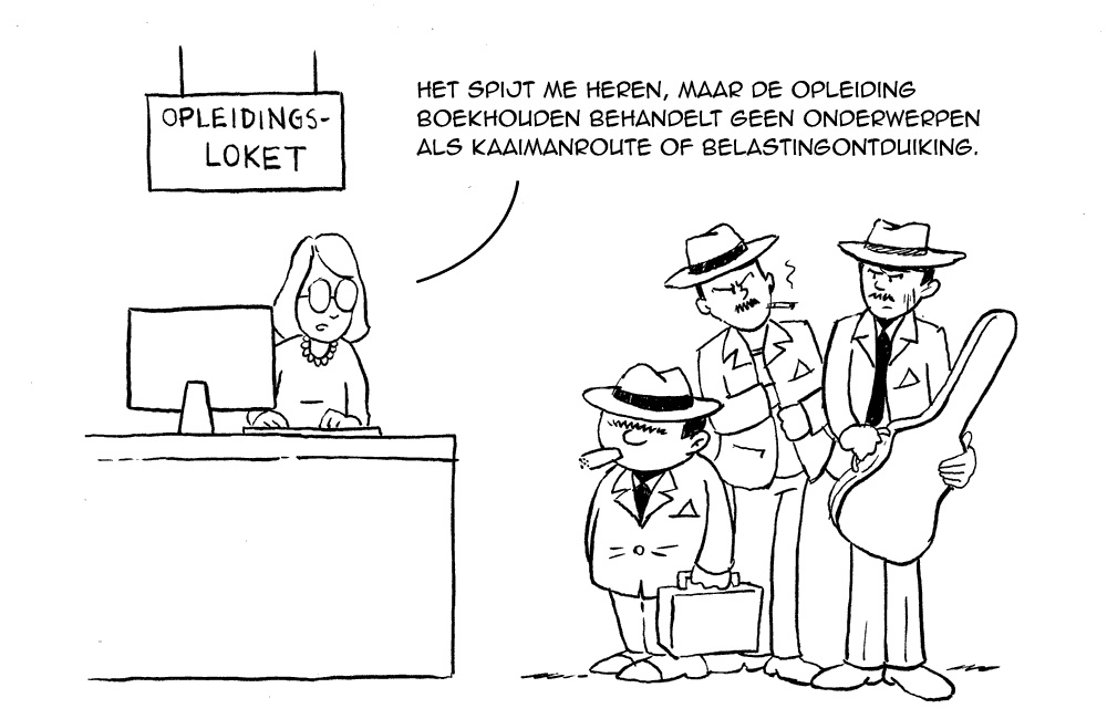Cartoon - Opleiding (schimmig) Boekhouden
