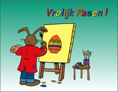 Illustratie - Vrolijk Pasen